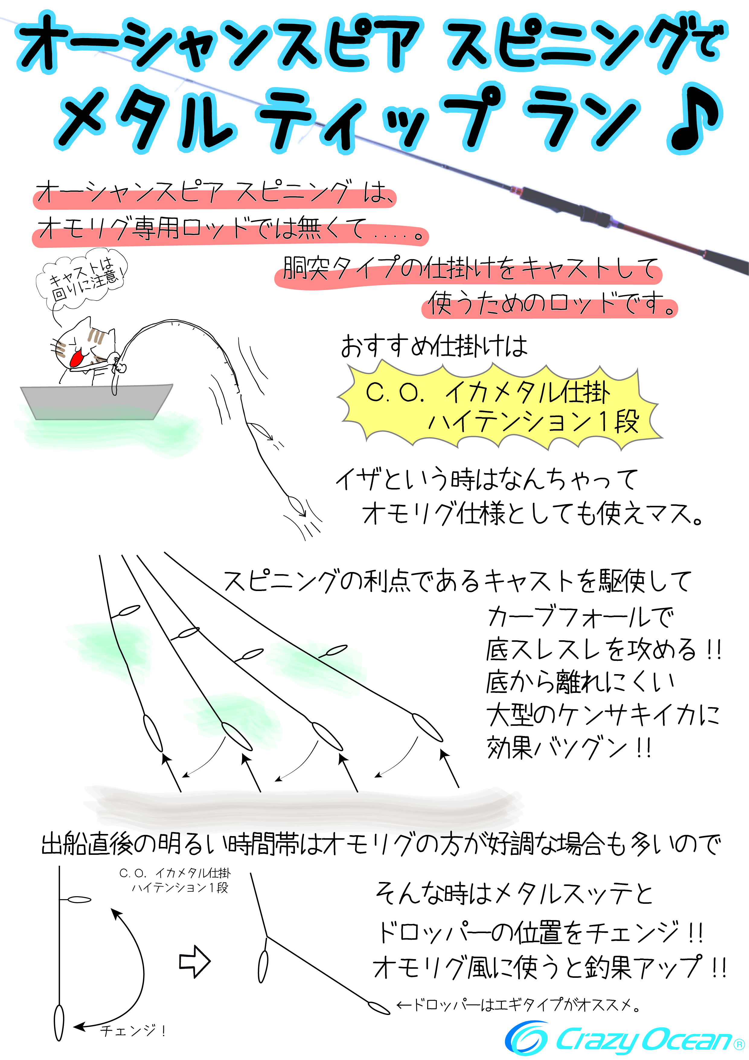 オーシャンスピア OSP-53 SP スピニングモデル イカメタル オモリグ